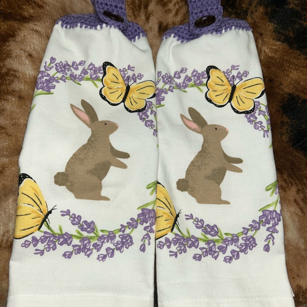 Bunny Spring Hanging Kitchen Towels